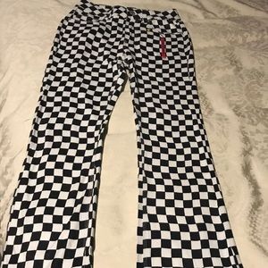 Unif suede checker pants